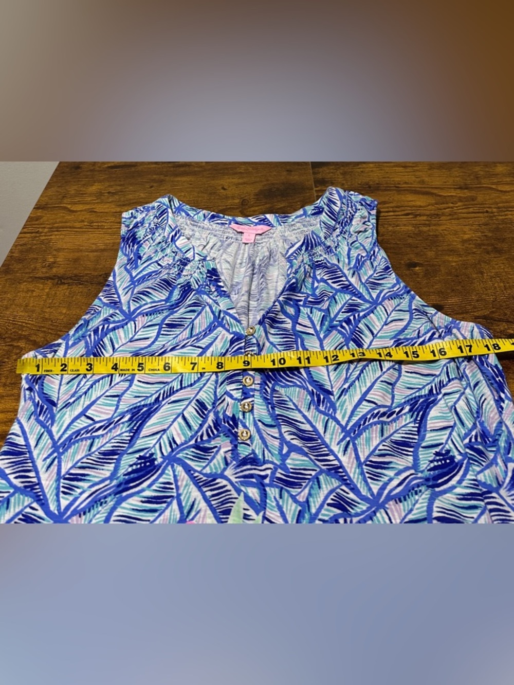 Lilly Pulitzer Essie Top in the Bennet Blue - Picture 7 of 8